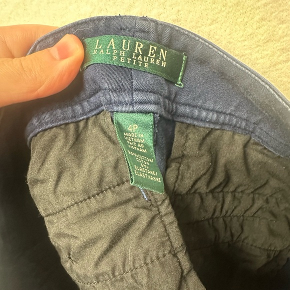 VTG Lauren Jeans Co. Dress Pants Women’s 4 Petite Ralph Lauren Navy Blue - Picture 2 of 11